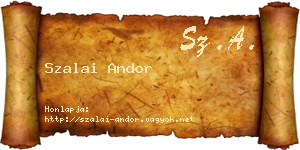 Szalai Andor névjegykártya